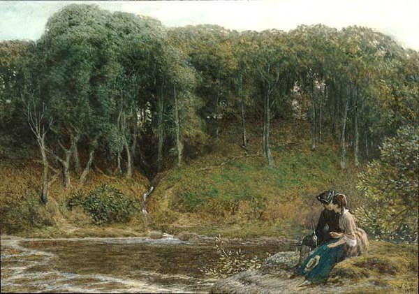Lovers By A Lake by John Dawson Watson, 1870